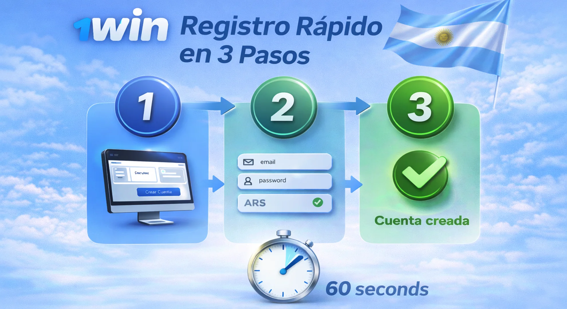 Guía paso a paso para registrarse rápido en 1win Argentina