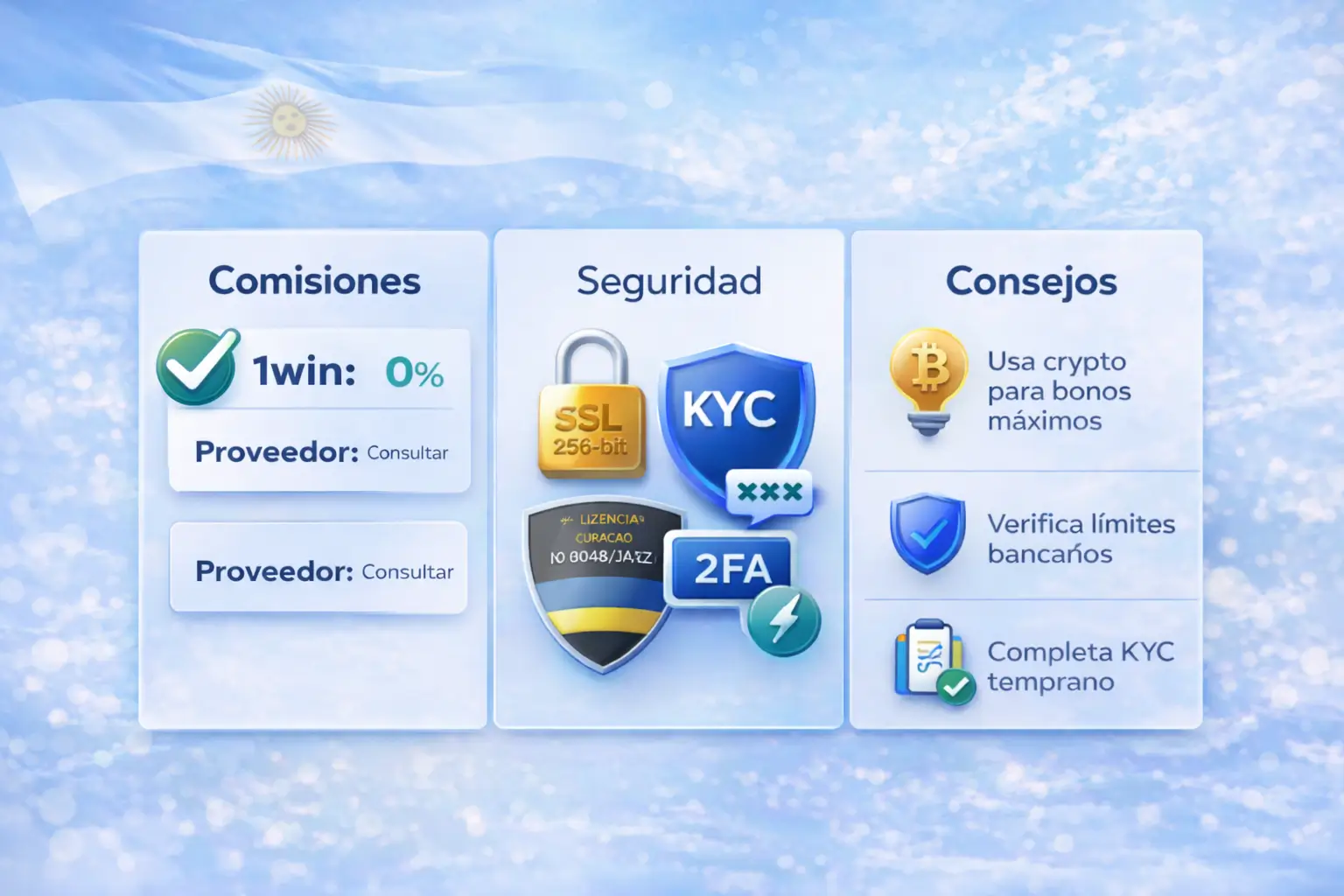 Comisiones y seguridad 1win Argentina