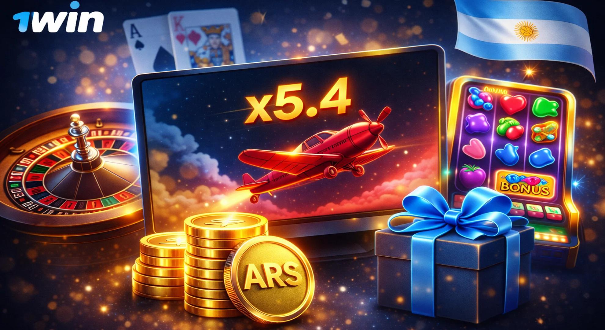 Más de 10,000 juegos de casino en 1win Argentina