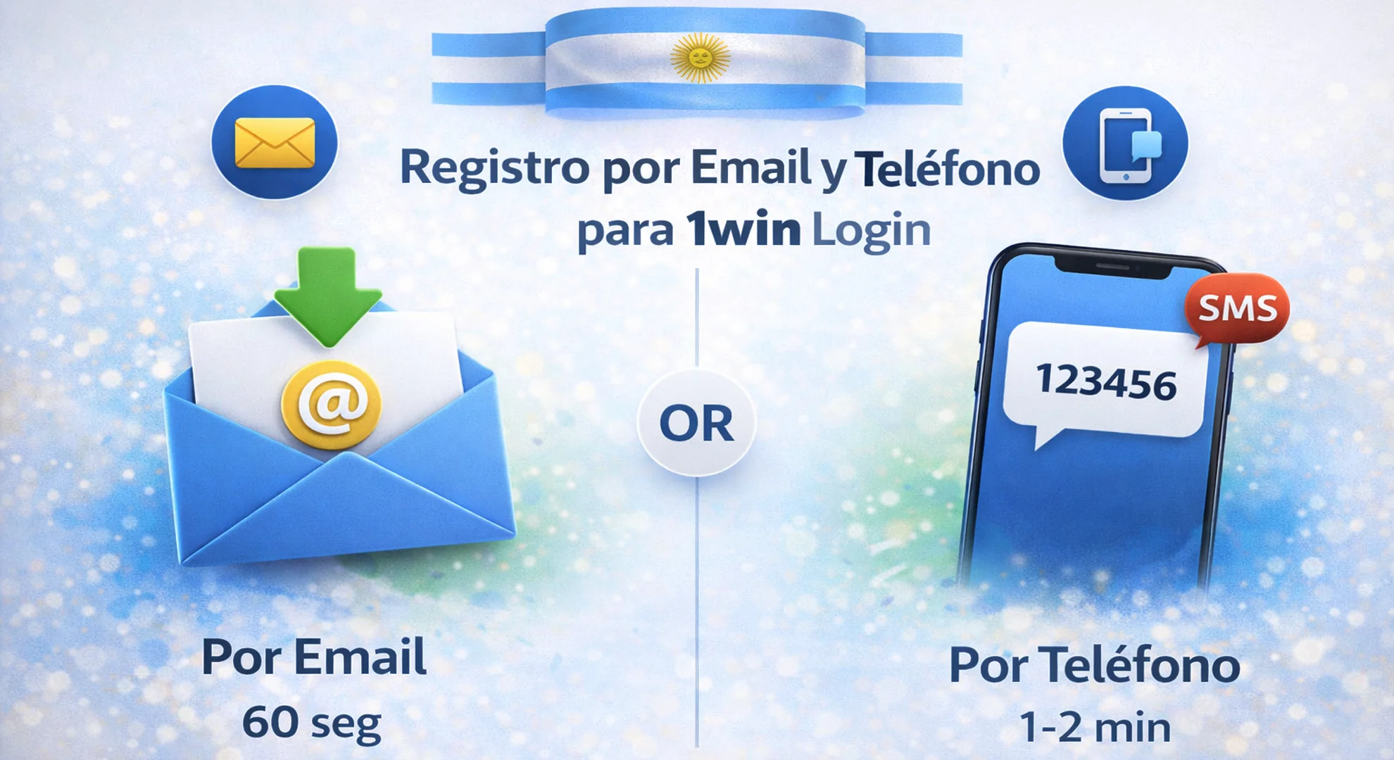 Cómo registrarse en 1win con email o SMS - métodos verificados