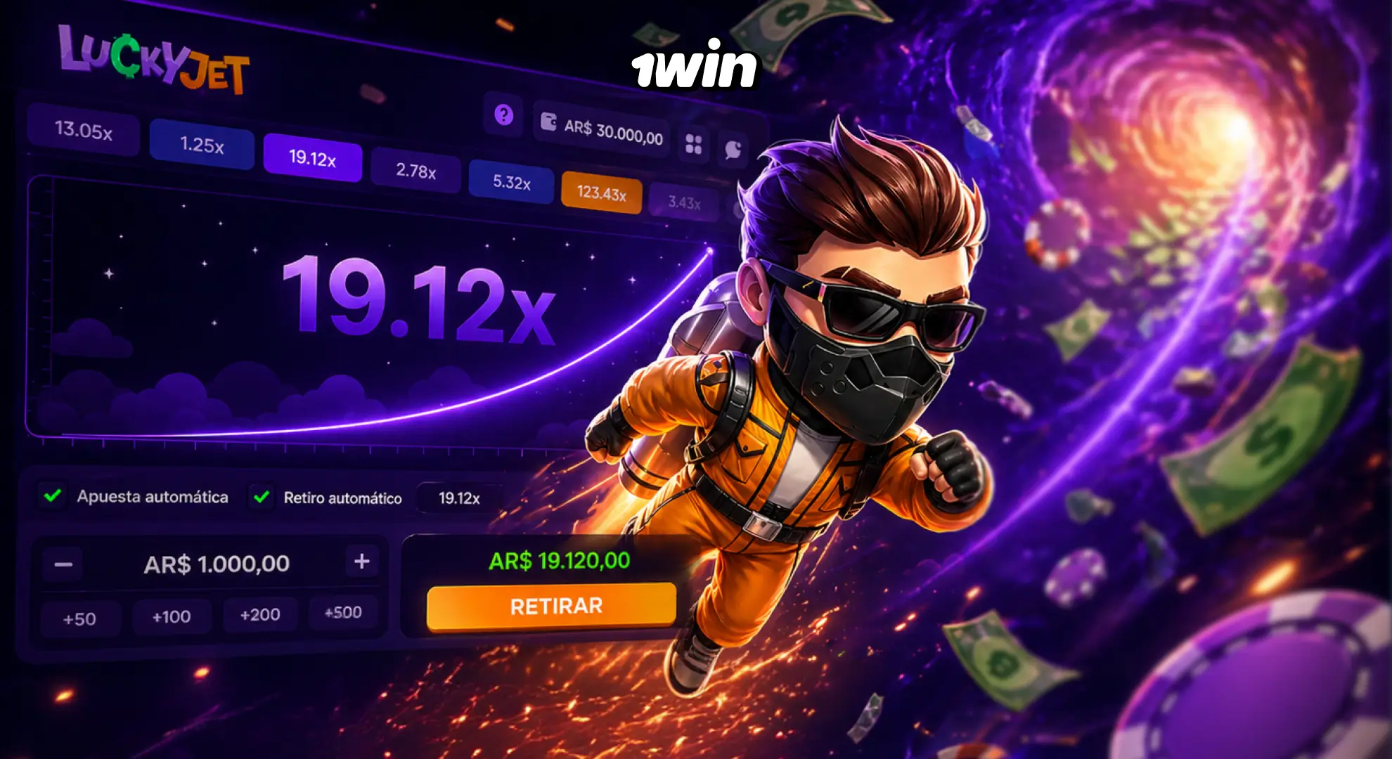  Lucky Jet en 1win:mecánica del juego